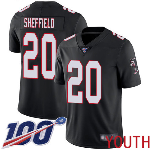 Atlanta Falcons Limited Black Youth Kendall Sheffield Alternate Jersey NFL Football #20 100th Season Vapor Untouchable->women nfl jersey->Women Jersey